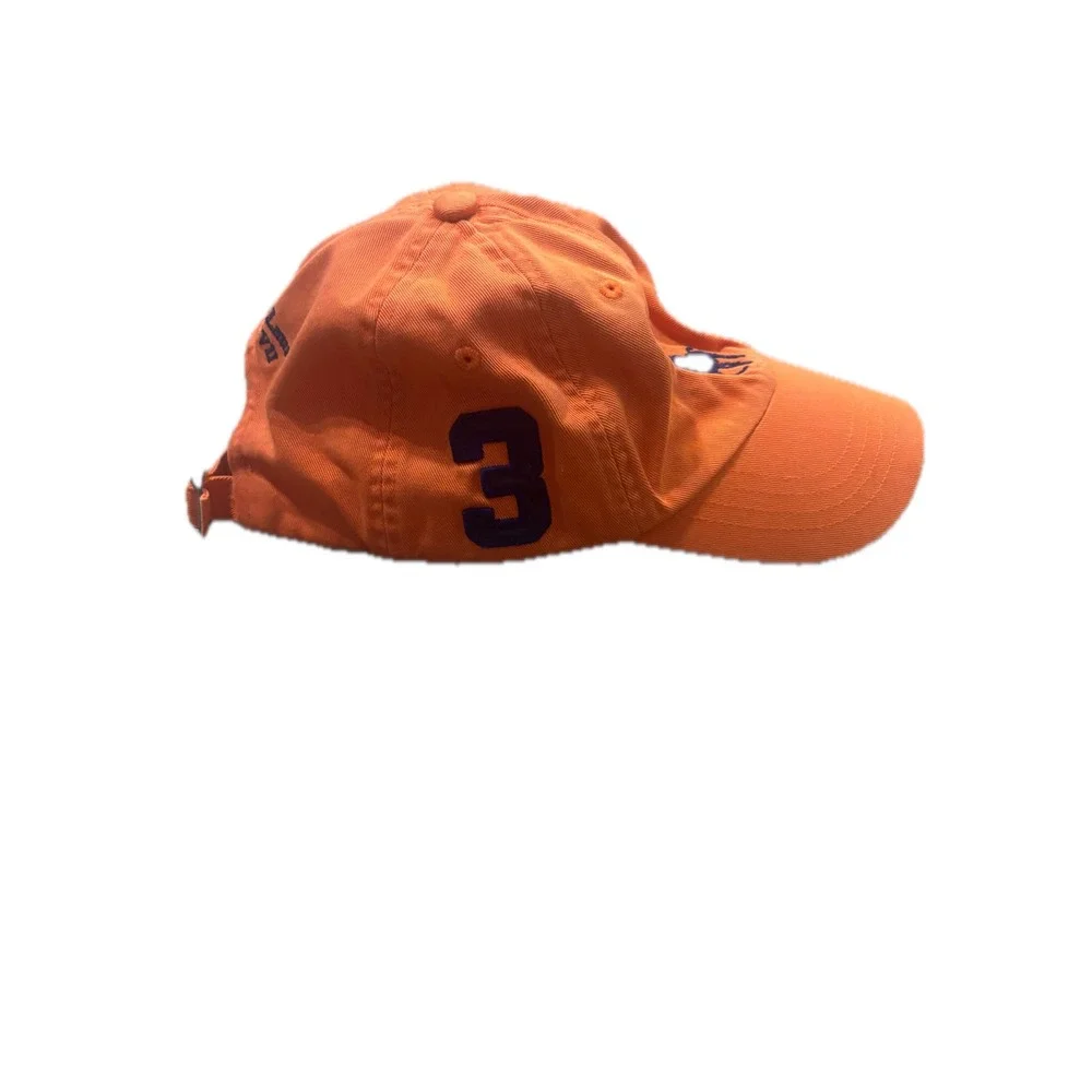 Polo Ralph Lauren Kids Orange Big Pony Baseball Cap Hat Size 4-7 Purple Logo